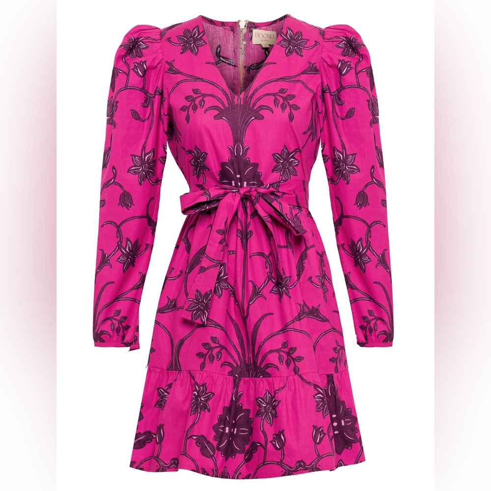 Beyond by Vera 1493 Heidi Dress in MEKNES FUCHSIA